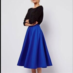ASOS Blue Midi Skater Skirt